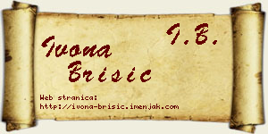 Ivona Brisić vizit kartica
